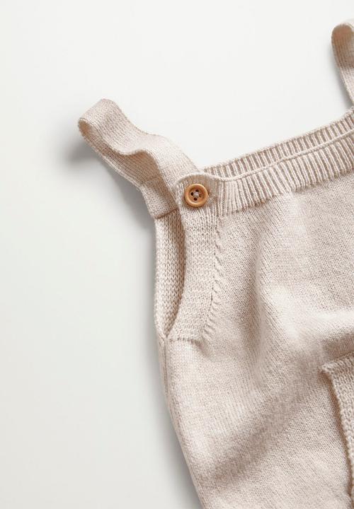 MANGO - Peto clark dungarees - beige