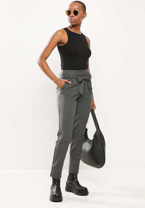 Vero Moda - Maya loose tie pant - grey