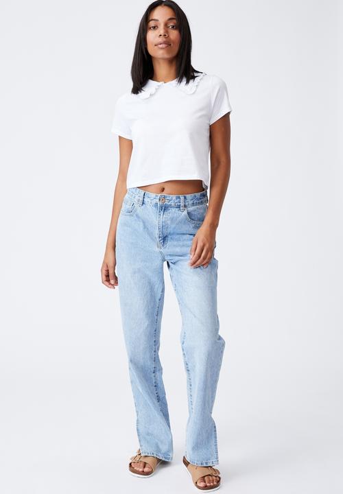 Cotton On - Lily collar tee - white