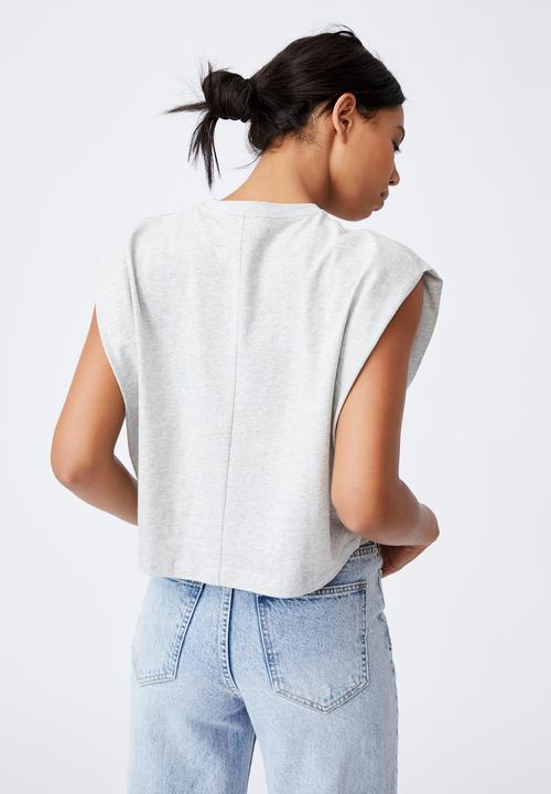 Cotton On - Form focus shoulder tank - light grey marle