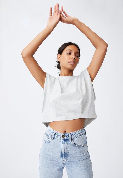 Cotton On - Form focus shoulder tank - light grey marle
