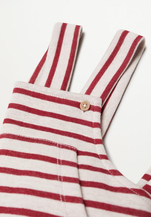 MANGO - Peto berto dungarees  - red
