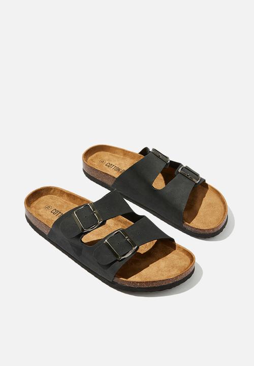 Cotton On - Double buckle sandal - black
