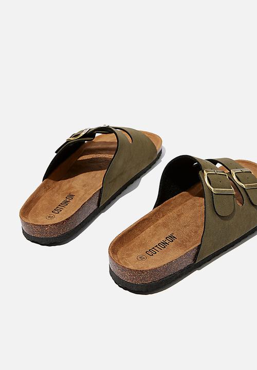 Cotton On - Double buckle sandal - khaki