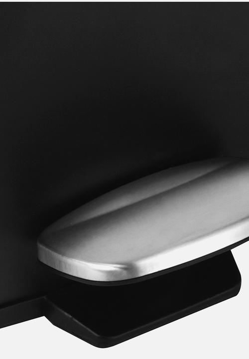 Legend - Square soft close 30lt bin - black