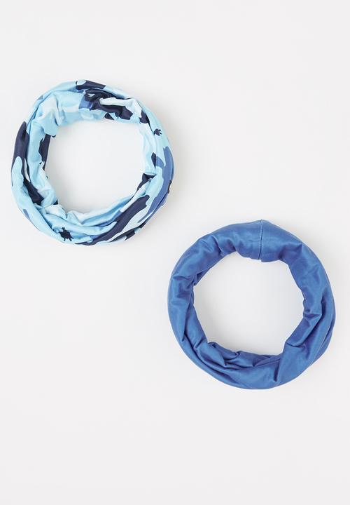 Rebel Republic - Fortnite - blue camo neck gaiter 2-pack - blue