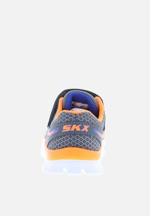 Skechers - Flex advantage - mini race - charcoal & orange