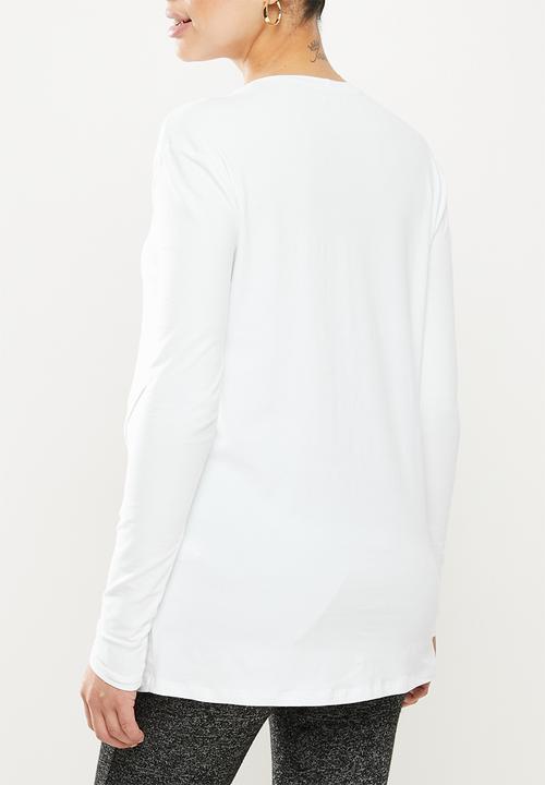 edit Maternity - Wrap front feeding tee - white