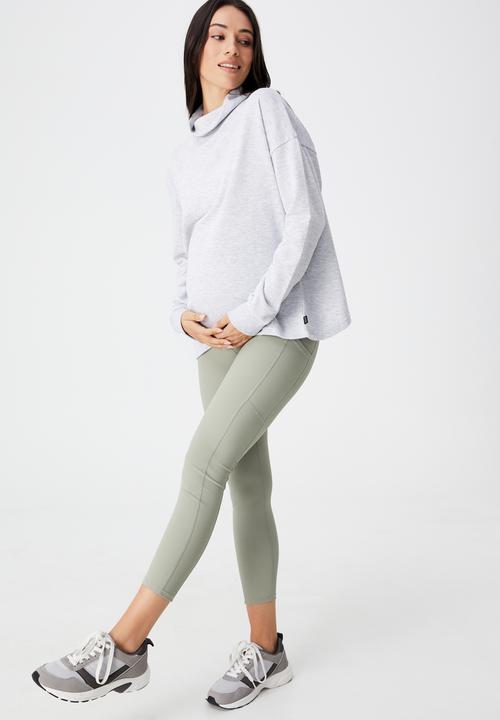 Cotton On - Maternity rib pocket 7/8 tight - green haze rib