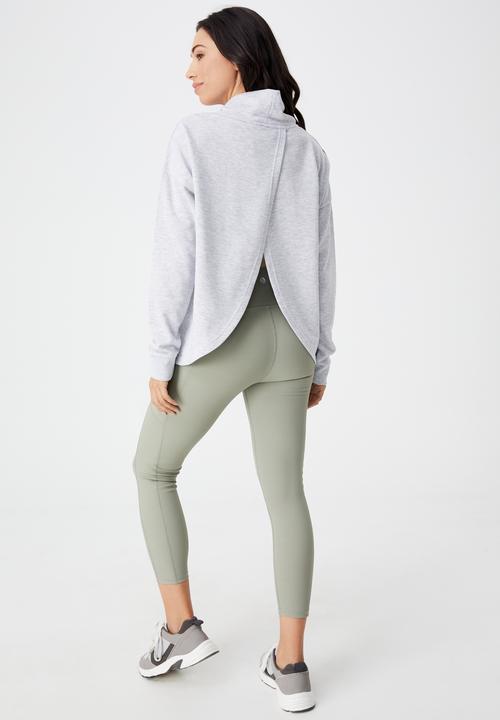 Cotton On - Maternity rib pocket 7/8 tight - green haze rib
