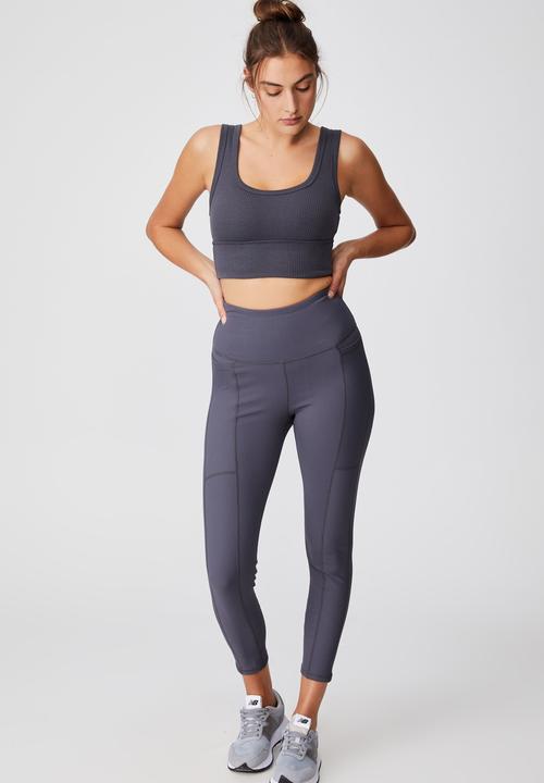 Cotton On - Rib pocket 7/8 tight - pewter grey
