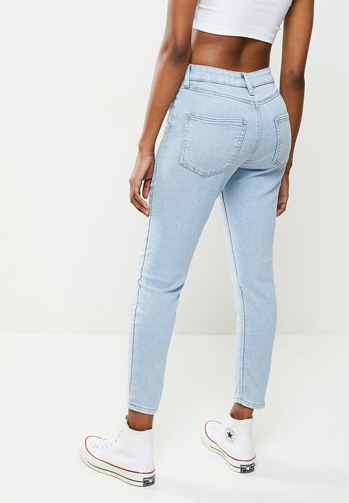 Cotton On - Mid rise cropped super stretch - lennox blue pockets