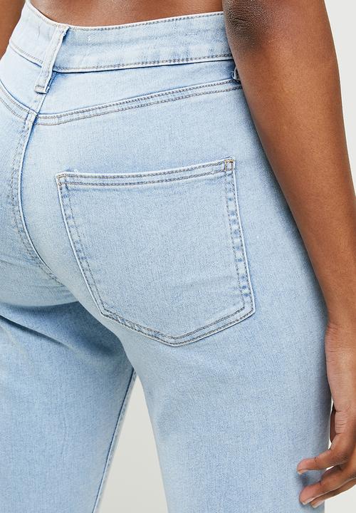 Cotton On - Mid rise cropped super stretch - lennox blue pockets