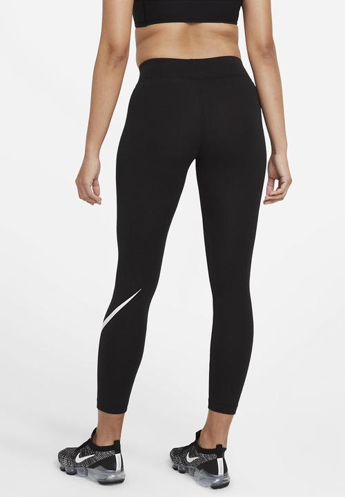 Nike - Nike sportswear eessntial gx mr legging swsh - black/white