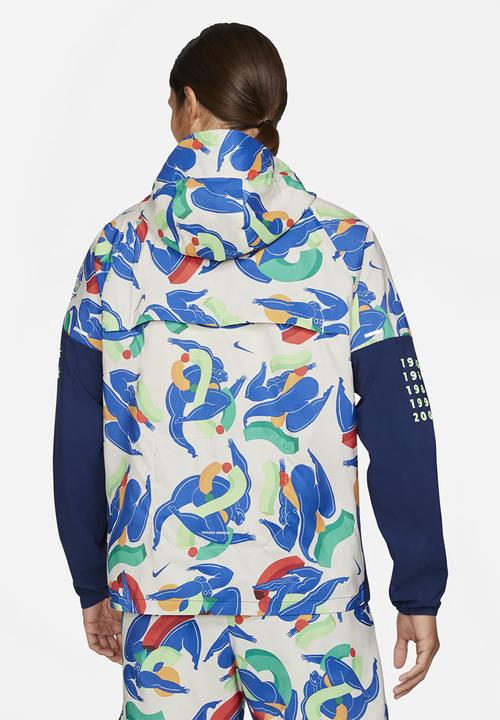 Nike - M nk windrunner jkt artist - desert sand/blue void/reflective silver