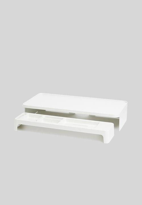 Litem - Monitor stand & desk organiser stand - white