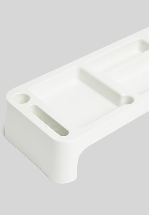 Litem - Monitor stand & desk organiser stand - white