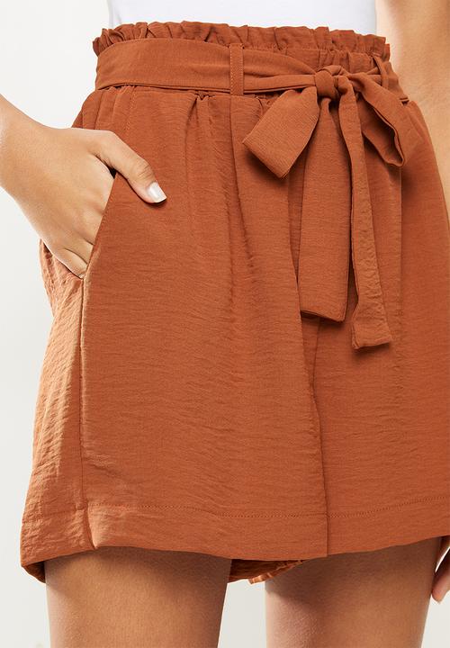 ONLY - Lavender paperbag shorts - arabian spice