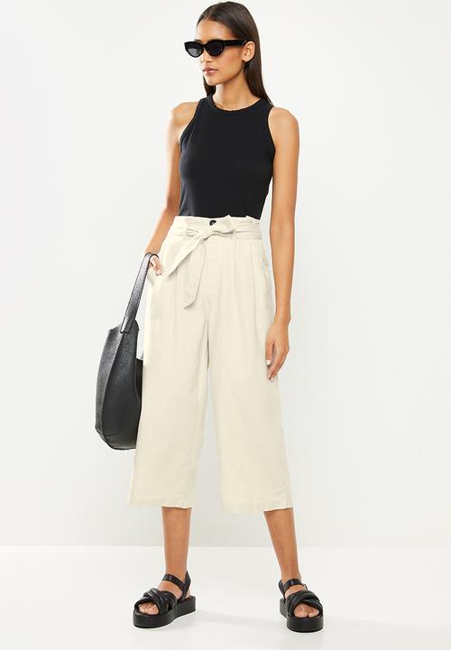 ONLY - Aminta-viva life highwaist culotte pant - pumice stone