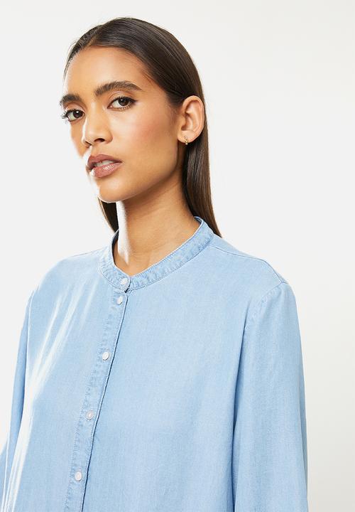Jacqueline de Yong - Olivia 3/4 short dress - light blue denim