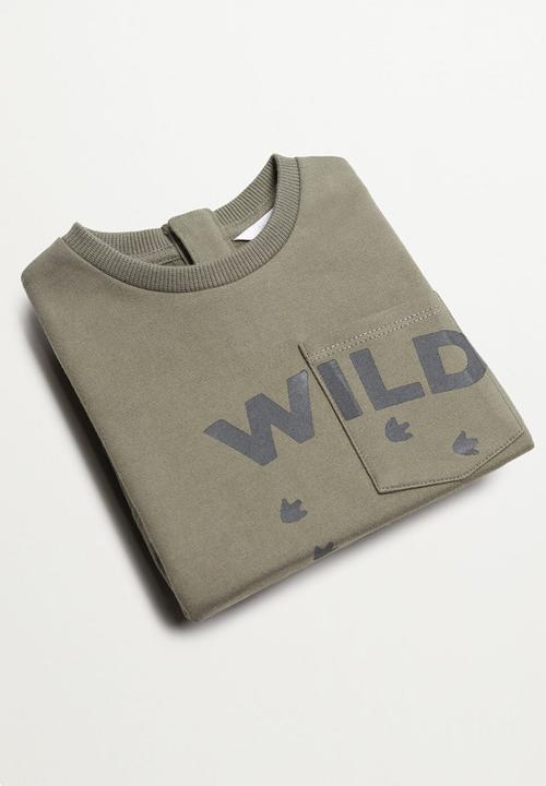 MANGO - Sudadera wild - olive