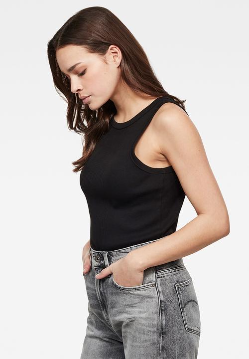 G-STAR - Rib slim tank top - black