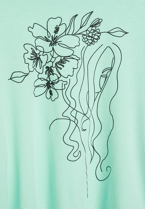 Superbalist - Girls upstyled printed tee - mint