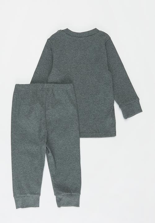 Pop Candy - Baby loungwear top & pants set - charcoal