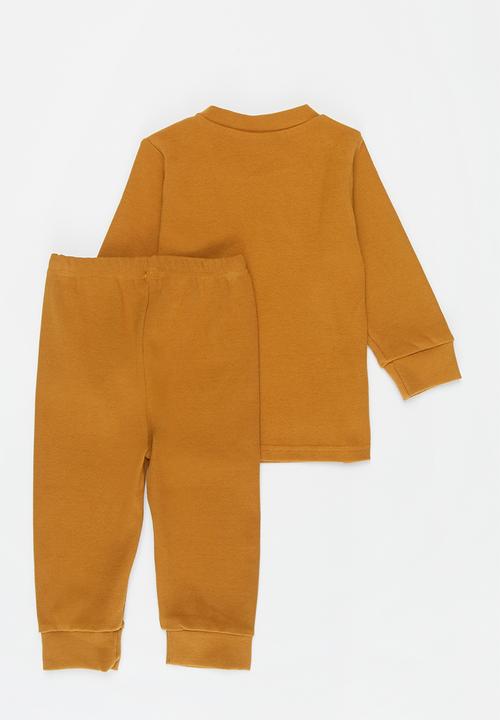 Pop Candy - Baby loungewear top & pants set - brown