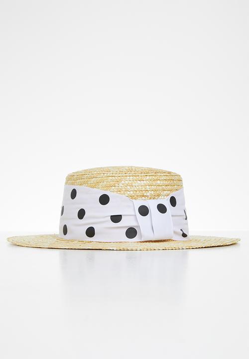 Superbalist - Polka dot sun hat - neutral & white