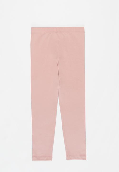 Pop Candy - Younger girls 2 pack leggings - dusty pink & mustard 