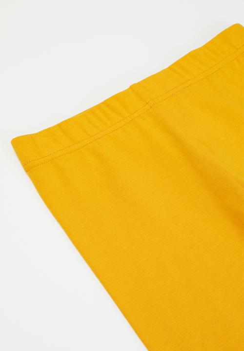 Pop Candy - Younger girls 2 pack leggings - dusty pink & mustard 