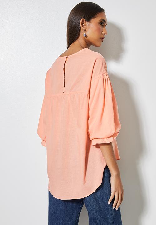 Superbalist - Hi lo cotton shell - cantaloupe