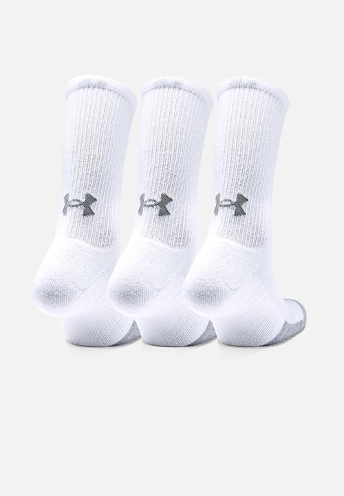 Under Armour - Ua heatgear crew 3-pack - white 