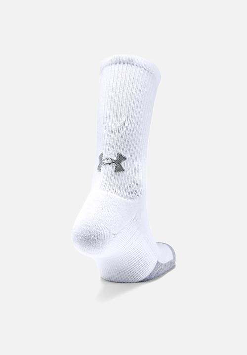 Under Armour - Ua heatgear crew 3-pack - white 