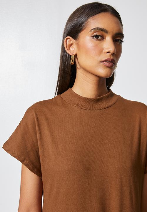 Superbalist - Hi crew tiered dress - tobacco