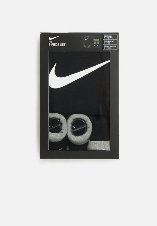 Nike - Nike swoosh 3 pack boxed set - black & grey
