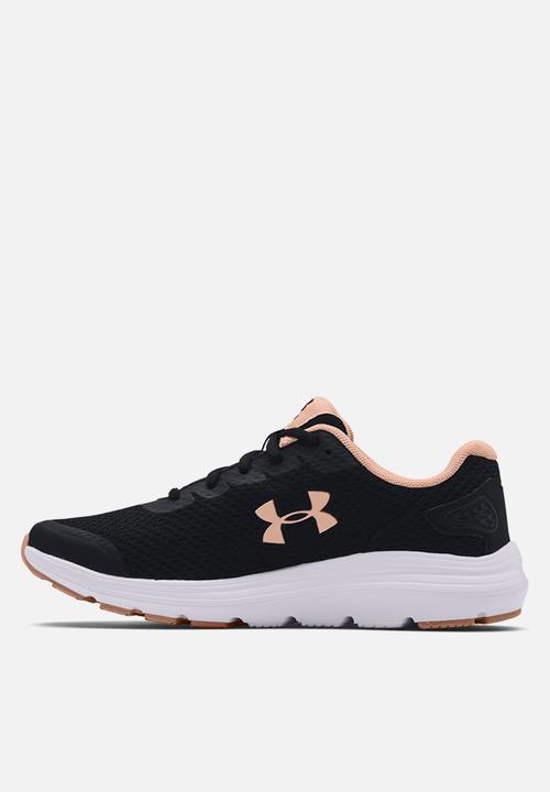 Under Armour - Ua w surge 2 - black / white / particle pink