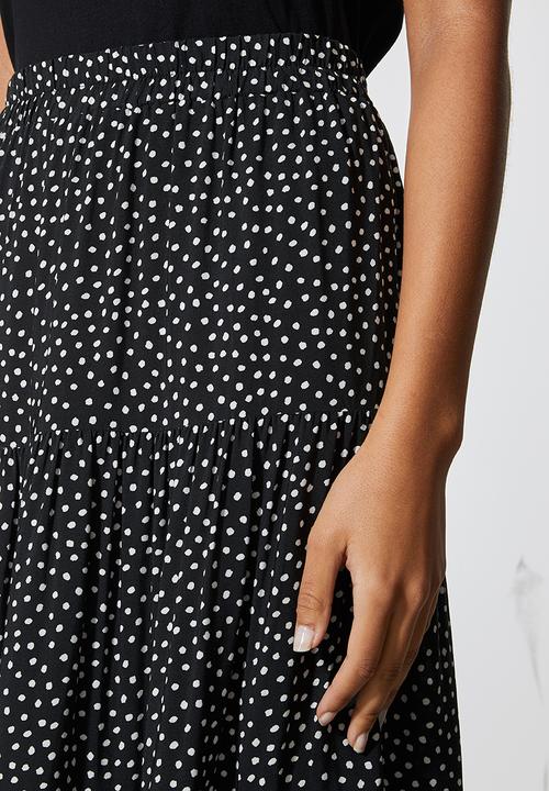 Superbalist - Tiered midi skirt - irregular spot