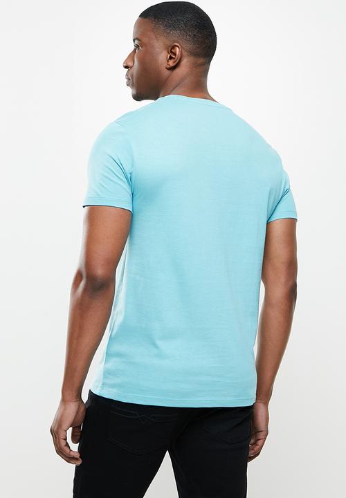 POLO - Lucas crew neck  tee - light blue