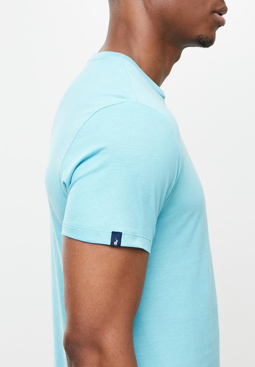 POLO - Lucas crew neck  tee - light blue
