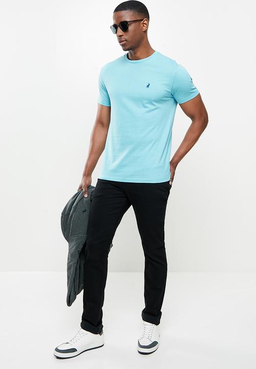 POLO - Lucas crew neck  tee - light blue