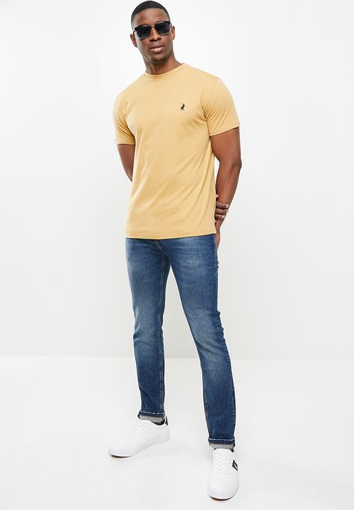 POLO - Lucas crew neck  tee - camel