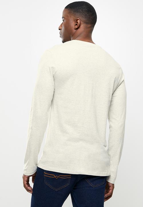 POLO - Peterson  v-neck tee - oatmeal melange