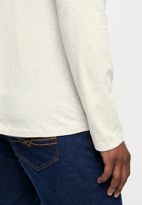 POLO - Peterson  v-neck tee - oatmeal melange