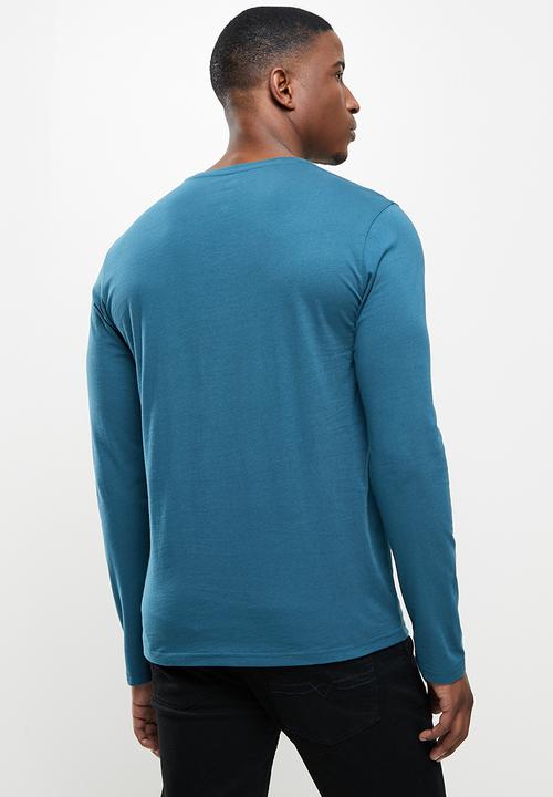 POLO - Peterson  v-neck tee - blue