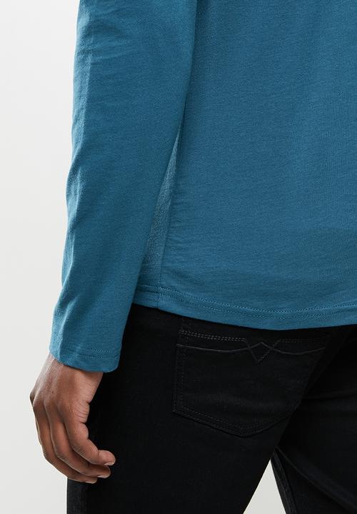 POLO - Peterson  v-neck tee - blue