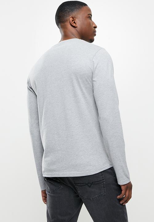 POLO - Cory crest crew neck  tee - grey