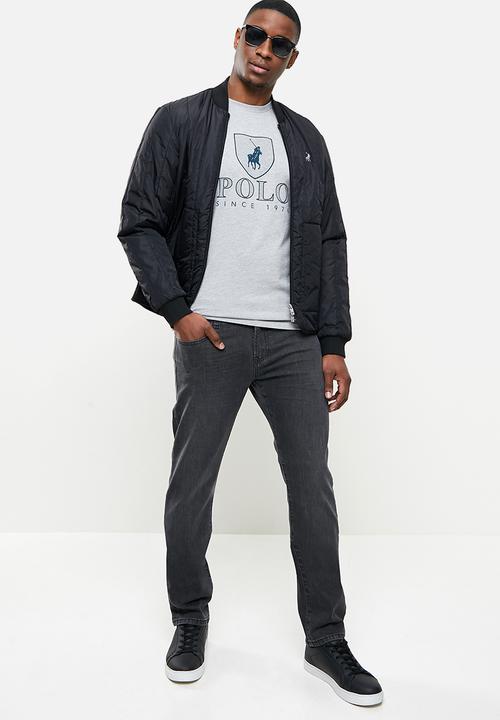 POLO - Cory crest crew neck  tee - grey