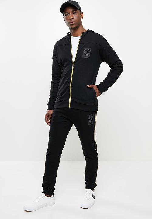 POLO - Faroze zip thru hooded sweat top - black